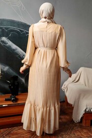  Gold Muslim Dress 3747GOLD - 5
