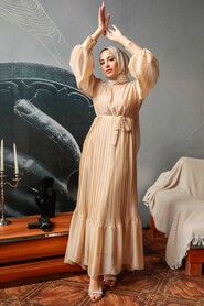  Gold Muslim Dress 3747GOLD - 4