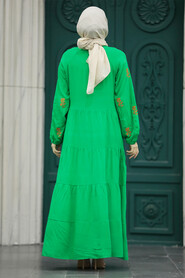  Green Abaya Dress 40110Y - 4