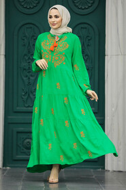 Green Abaya Dress 40110Y - 2