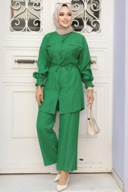  Green Hijab Dual Suit 5899Y - 1