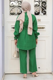  Green Hijab Dual Suit 5899Y - 3