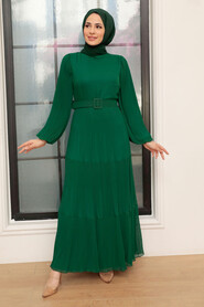  Green Hijab For Women Dress 3590Y - 3