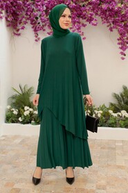  Green Hijab For Women Dual Suit 41612Y - 2