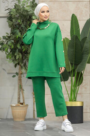  Green Hijab For Women Dual Suit 70241Y - 1