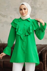  Green Hijab For Women Tunic 1139Y - 2