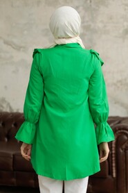  Green Hijab For Women Tunic 1139Y - 3