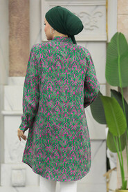 Green Hijab For Women Tunic 11629Y - 4