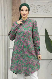  Green Hijab For Women Tunic 11629Y - 2
