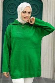 Green Hijab Knitwear Tunic 2690Y - 1