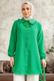  Green Hijab Shirt 1114Y - 1