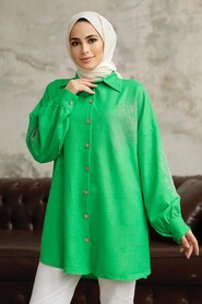  Green Hijab Tunic 11351Y - 1