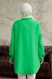  Green Hijab Tunic 11351Y - 3