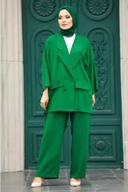 Green Hijab Turkish Dual Suit 5927Y - 2