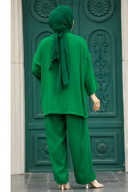  Green Hijab Turkish Dual Suit 5927Y - 3