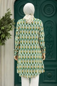  Green Hijab Turkish Tunic 11612Y - 3
