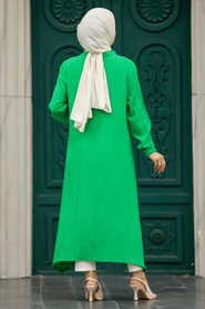Neva Style - Green Hijab Turkish Tunic 5401Y - Thumbnail