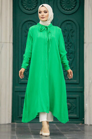 Neva Style - Green Hijab Turkish Tunic 5401Y - Thumbnail