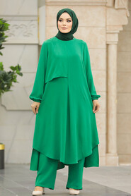  Green Islamic Clothing Dual Suit 10701Y - 4