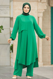  Green Islamic Clothing Dual Suit 10701Y - 2