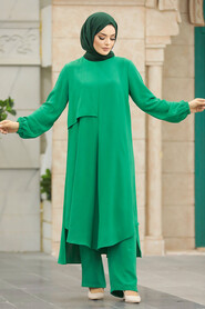 Green Islamic Clothing Dual Suit 10701Y - 3