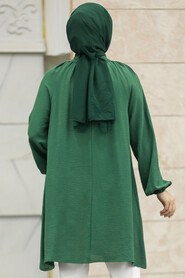  Green Islamic Clothing Tunic 1117Y - 3