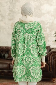  Green Islamic Clothing Tunic 11901Y - 3
