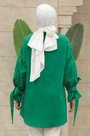  Green Islamic Clothing Tunic 603Y - 3