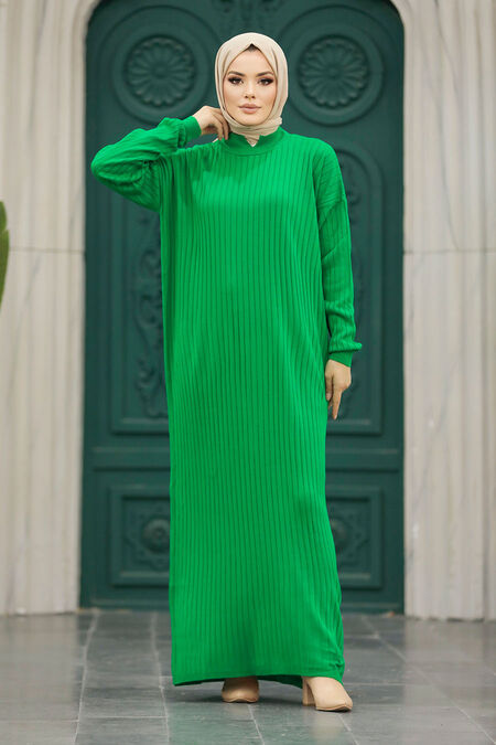  Green Knitwear Modest Dress 20161Y - NEVA STYLE