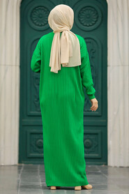Neva Style - Green Knitwear Modest Dress 20161Y - Thumbnail