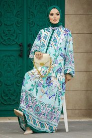  Green Long Dress for Muslim Ladies 50621Y - 6