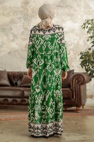  Green Long Muslim Dress 17510Y - 3