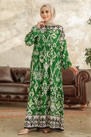  Green Long Muslim Dress 17510Y - 2