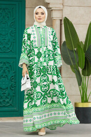  Green Long Muslim Dress 51951Y - 2