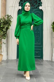  Green Long Sleeve Dress 17861Y - 2