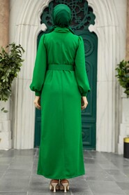  Green Long Sleeve Dress 17861Y - 3