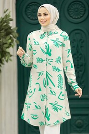  Green Long Sleeve Tunic 11608Y - 2