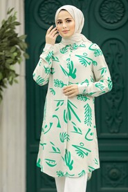  Green Long Sleeve Tunic 11608Y - 1