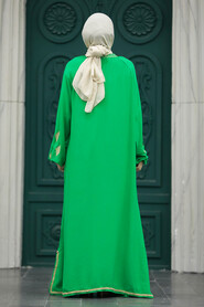  Green Modest Abaya Dress 10136Y - 3