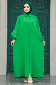  Green Modest Dress 1905Y - 1