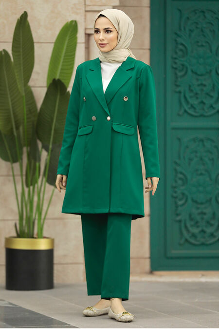  Green Modest Dual Suit 5851Y - NEVASTYLE