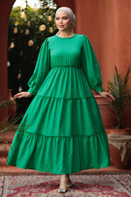  Green Modest Summer Dress 3033Y - 3