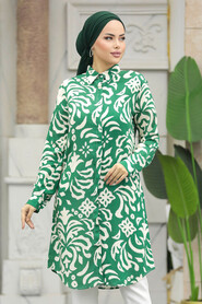  Green Modest Tops 11662Y - 3