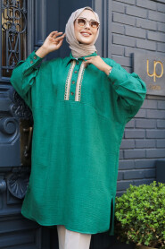  Green Modest Tops 663Y - 2