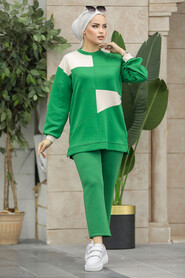  Green Muslim Dual Suit 70841Y - 1