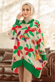  Green Muslim Tunic 11902Y - 1
