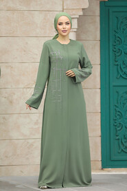  Green Plus Size Abaya 20059Y - 2