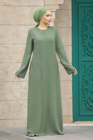  Green Plus Size Abaya 20059Y - 1