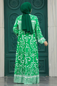 Neva Style - Green Plus Size Dress 6192Y - Thumbnail