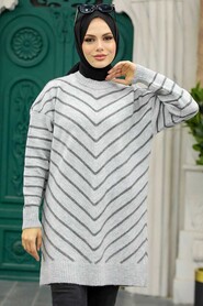  Grey High Quality Knitwear Tunic 81861GR - 2